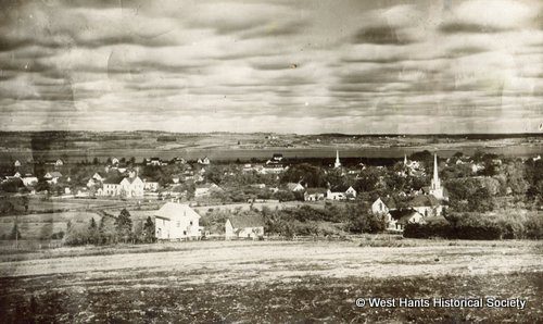 Overview of Hantsport, NS