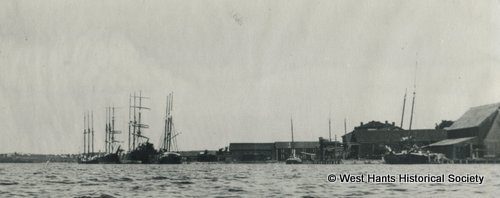 Ships on Windsor Wharf, Windsor, NS